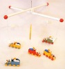Wholesale baby toys car shape wooden mobile bells