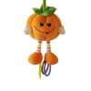 Wholesale 5.5" Multicolor Velvet Teething Toy- Hanging Pumpkin