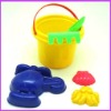 Wholesale 6pcs plastic beach buckets and spades