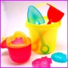 Wholesale 6pcs plastic beach buckets and spades