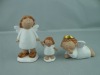Wholesale fresh ceramic white glaze christmas small angel figurines