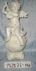 Wholesale resin angel sitting on ball with playing trumpet