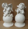 Wholesale Resin Angel Statue On The Ball