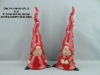 Wholesale lovely fashion popular ceramic white glaze red soil good luck children boy and girl angel figurines red elfin chrisrmas