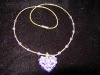 Wholesale fashion crystal heart necklace favor