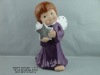 Wholesale Ceramic purple glaze water christmas angel monuments
