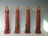 Wholesale Resin angel figurine decoration with iron wings
