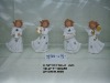 Wholesale Ceramic white glaze christmas festival granite angel headstone