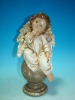 Wholesale 10.5"Polyresin garden angel sits on ball