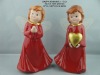 Wholesale Ceramic glaze Angel wing children hand take love christmas gift