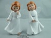 Wholesale Ceramic white glaze water christmas angel decoration