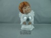 Wholesale Ceramic white glaze water christmas angel monuments