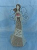 Wholesale new design polyresin angel with metal wing