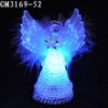 Wholesale glass fiber optic angel with LED light