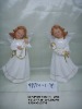 Wholesale Ceramic white glaze water christmas porcelain sleep angel product
