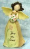 Wholesale angel with flower for valentine decoration gifts