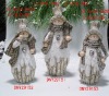 Wholesale bark effect christmas snowman figurine