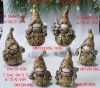 Wholesale bark effect snowman figurine
