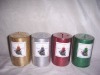 Wholesale glitter christmas candle