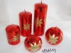 Wholesale christmas metallic shining candle