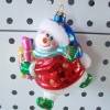Wholesale Christmas Tree Decoration Glass Hanging Ornament Snowman