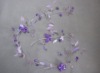 Wholesale Purple garland with acrylic flowers,leaves and beads