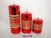 Wholesale christmas metallic shining candle