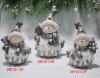 Wholesale bark effect ceramic snowman figurine