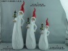 Wholesale Ceramic white glaze christmas Santa Claus statues