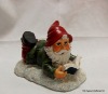 Wholesale Polyresin Santa Claus reading book