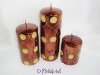 Wholesale christmas metallic shining candle