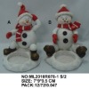 Wholesale 2asst polyresin snowman with candle holder for christmas use