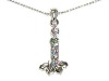 Wholesale White gold plating christmas theme crystal candle necklace