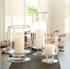 Wholesale big cup glass candle holder set
