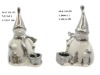 Wholesale Electroplating snowman christmas tealight candle holder