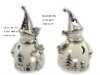 Wholesale Electroplating christmas snowman candle holder