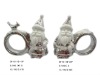 Wholesale Electroplating ceramic santa napkin ring