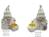 Wholesale Electroplating christmas santa ceramic candle holder