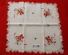 Wholesale polyester candle flower christmas tablecloth