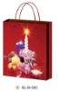 Wholesale laminated paper bags with Christmas decoration candles