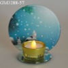 Wholesale reflective glass christmas candle holder