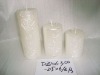 Wholesale art pillar white candle,christmas candle,metal decorative candle, candle ornament, craft decoration candle,gift candle