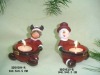 Wholesale christmas candle holder (red)
