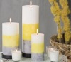 Wholesale color pillar candle Layered color pillar