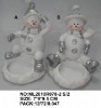 Wholesale 2asst christmas snowmen candle holder in polyresin