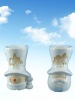 Wholesale Ceramic Christmas hat candle holder