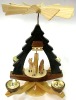 Wholesale wooden christmas windmill, with 4pcs candle holder