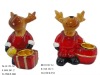 Wholesale Ceramic deer christmas candle holder