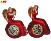 Wholesale Lovely ceramic Christmas hanging candle holder(CN09737)