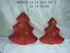 Wholesale ceramic Christmas tree shape candle holder Decoration